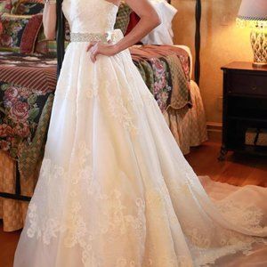 Melissa Sweet MS251001 Satin & Lace Wedding Gown